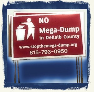 Stop the Mega Dump Sign