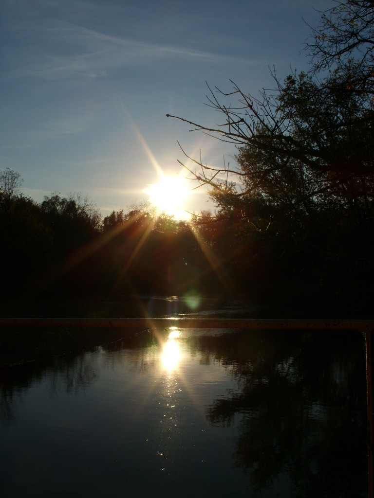 Sunset over the Kishwaukee River