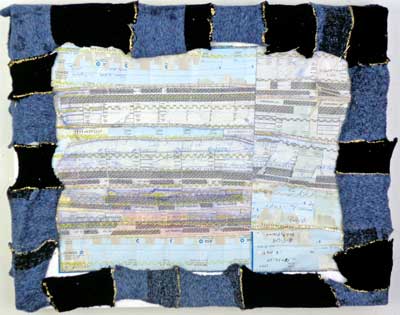 Jaclyn Mednicov’s “Current Map,” mixed media, 2013