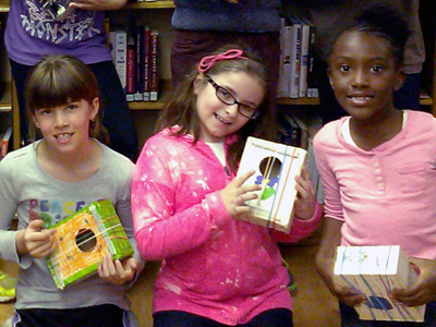 Kids with homemade guitars