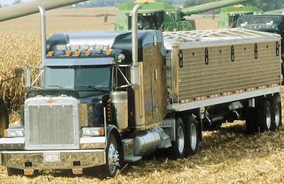 Picture only a representation of what a grain hauler truck looks like.